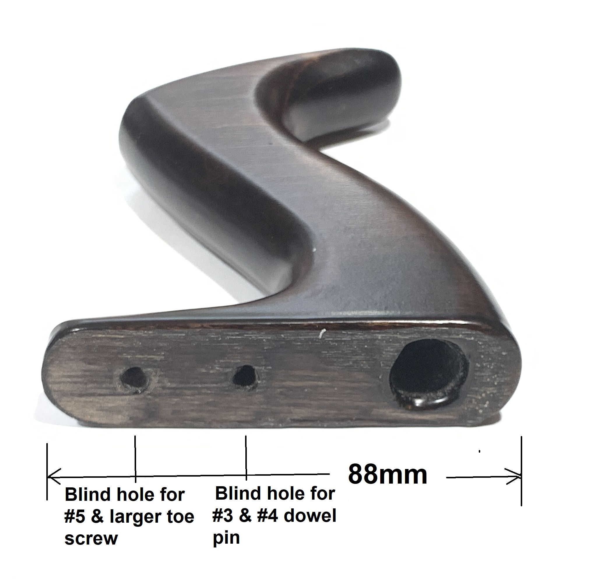 Hand Planing Stanley Compatible Set Plane Handle Knob Large Dark Stained Beech PHW 2024