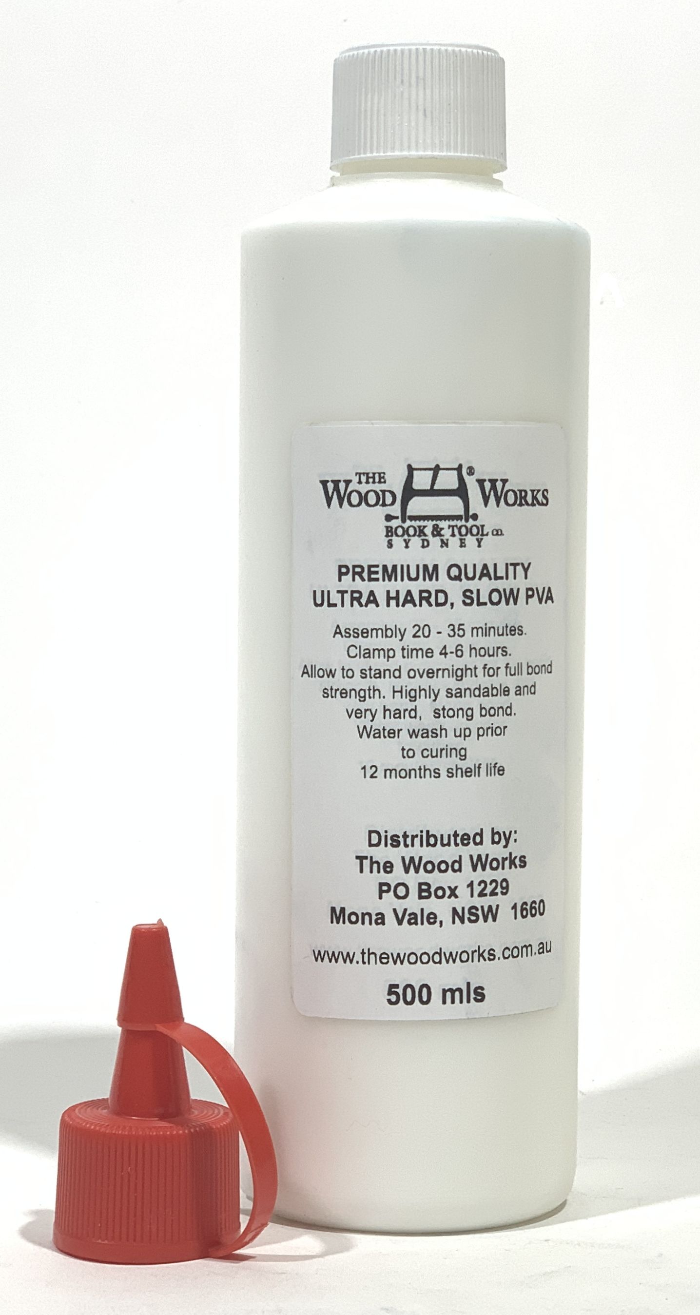 GluePVA Adhesive, PVA, White Sandable, Hard Slow Set