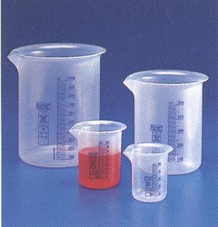 Beaker, Polypropylene, Graduated, Blue Graduations, #1821 c9167.jpg