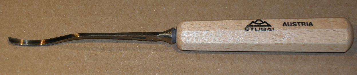 Chisel, Carving, Stubai 52 Series, Short Bent Right Skew, Sweep 1_product f4085.jpg