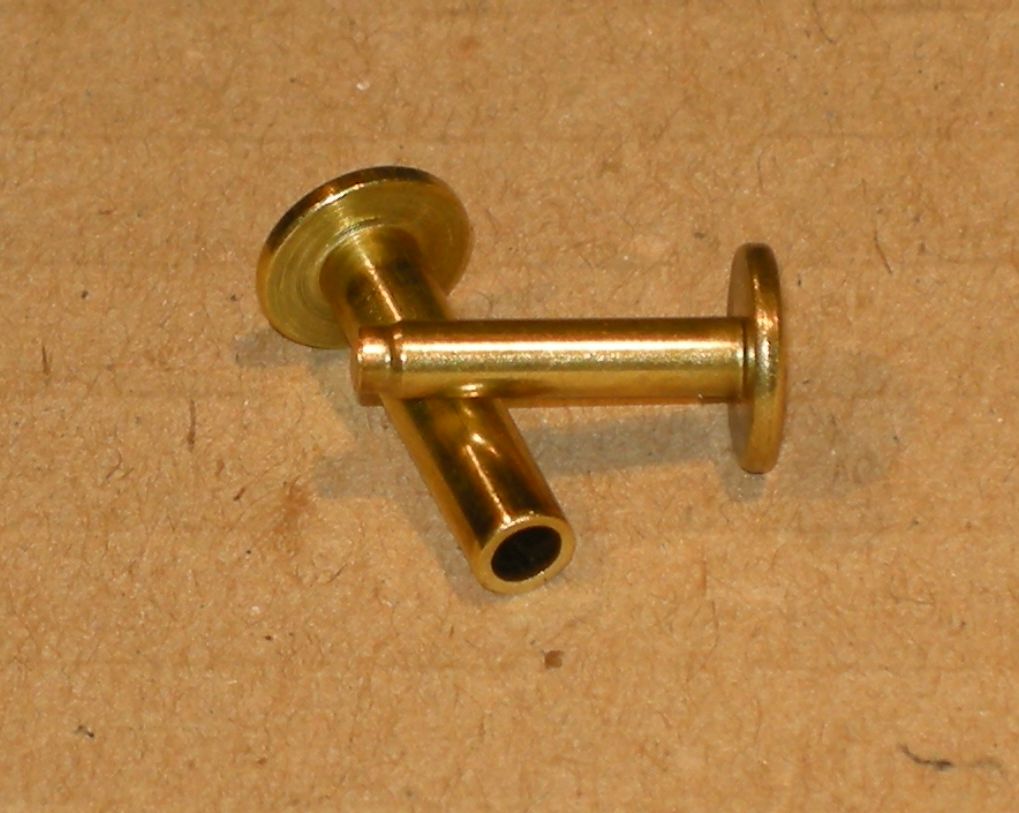 Cutlers Rivets Rivet, Set, Spur & Sheath, Brass, 4mm core diameter