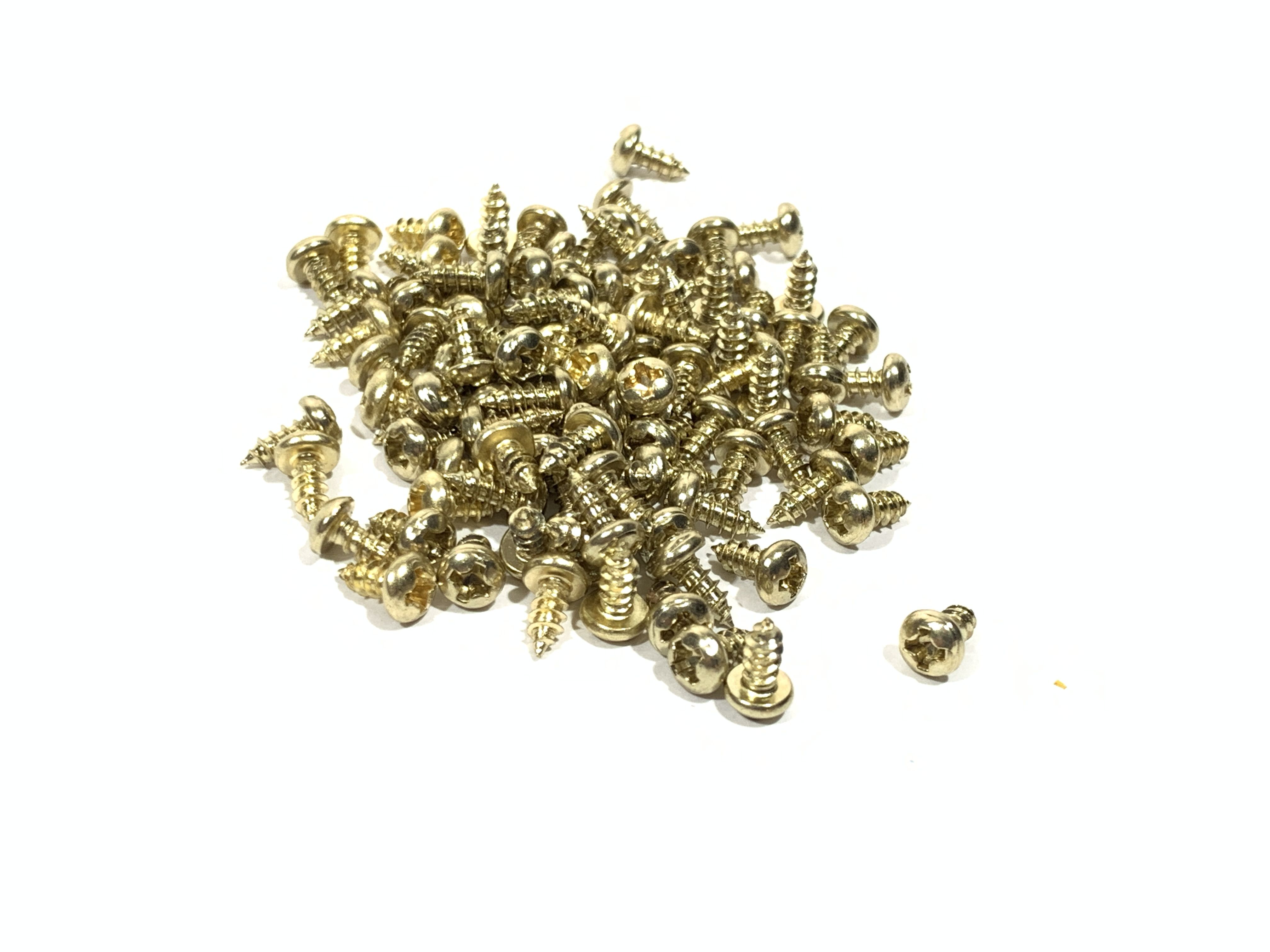 Screws, Brass Plated Steel, Round Phillips Head, approx. 100pcs_product_product h5320.jpg