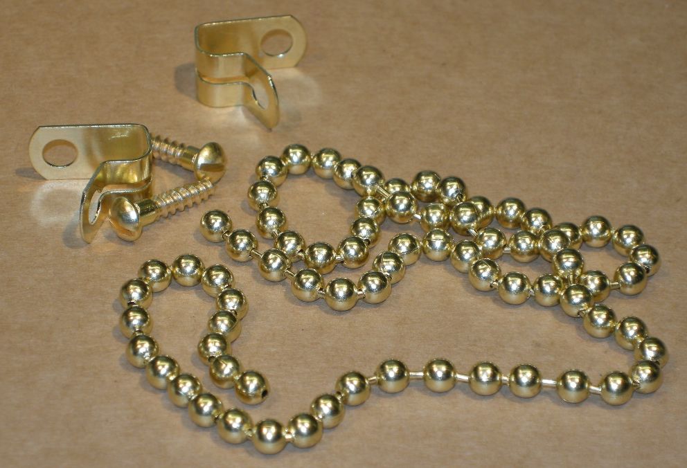 Box Lid Stays Stay, Box Lid, Chain, Medium Duty, Polished Brass, Type