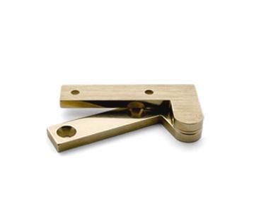 Hinge, Offset Pivot, Brass, Long Knuckle, 1 3/4 inch (44.45mm) x 3/8 inch (9.53mm) leaf, Pair, #L-39 h7064.jpg