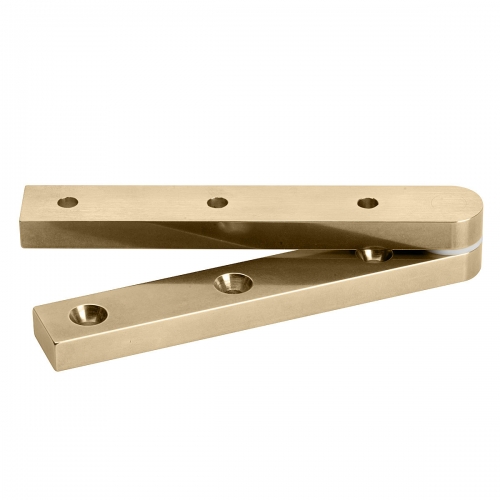 Hinge, Straight Pivot, Brass, 5 3/4 inch (146.05mm) x 3/4 inch (19.50mm) x 3/8 inch (9.53mm) leaf, Pair, with Screws, #ST-19 h7100.jpg