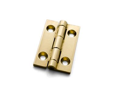 Hinge, Butt, Full Mortise, Brass, 1 1/4 inches (19.05mm) x 13/16 inches (20.64mm), Pair, #CB-302 h7127.jpg