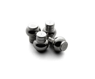 Feet, Box, Stainless Steel, 1/2 inch (12.7mm) diameter, Projection 3/8 inch (9.53 mm), Pin diameter 5/16 inches (7.94 mm), 4 p h7151.jpg