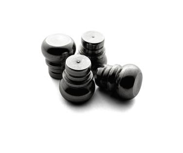 Feet, Box, Stainless Steel, 3/4 inch (19.05mm) diameter, Projection 9/16 inch (14.29 mm), Pin diameter 1/2 inches (12.70 mm), h7153.jpg