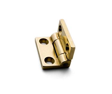 Hinge, Butt, 95 degree Stopped, Brass, 3/4 inches (19.05mm) long x 1/2 inches (12.70mm) wide, Pair, #JB-101 h7180.jpg