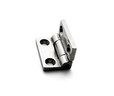 Hinge, Butt, 95 degree Stopped, Stainless Steel, 3/4 inches (19.05mm) long x 1/2 inches (12.70mm) wide, Pair, #JB-101S h7181.jpg