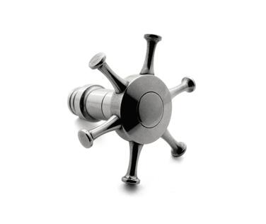 Hook, Six Spoke, Stainless Steel, 1 5/8 inches (41.28mm) overall diameter, Projection 1 1/8 inches (28.58 mm), Pin diameter 3/ h7223.jpg