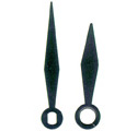 Hands, Hour & Minute Set, for Quartz Clock Movement, Minute hand - mount hole to tip 38mm, for 50mm to 80mm DIALS, BLACK, Type p4047.jpg