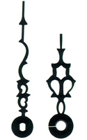 Hands, Hour & Minute Set, for Quartz Clock Movement, Minute hand - mount hole to tip 64mm, for 90mm to 125mm DIALS, GOLD, Type p4069.jpg
