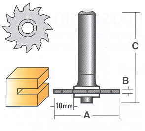 Bit, Router, Slotting Cutter, Assembly, Solid Carbide, 12 teeth, 1/4 inch Shank & Spare Cutters r0203.jpg