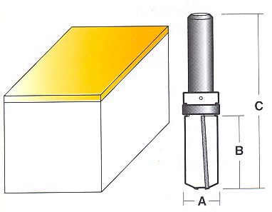 Bit, Router, Inverted Flush Trim, TCT, Down Shear, Top Bearing, 1/2 inch Shank r0284.jpg