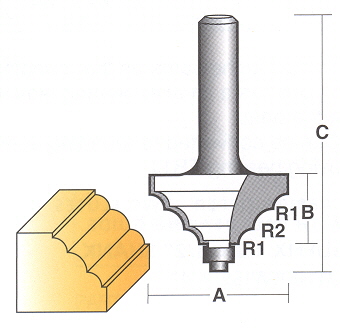 Bit, Router, Edge Forming, Triple Beading, TCT, Dual Flute r0910.jpg