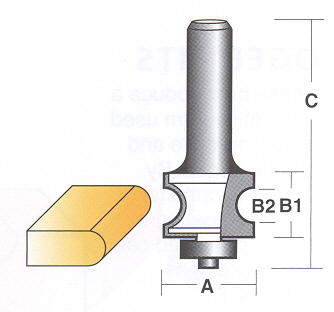 Bit, Router, Edge Forming, Bull Nose, TCT, Dual Flute, with Bearing r1380.jpg