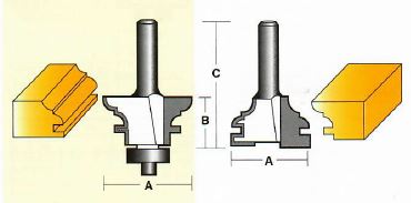Bit, Router, Set, For Panel Door, TCT, Dual Flute, 1/2 inch Shank_product r2090.jpg