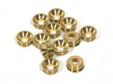 8,10,12 SOLID BRASS CUP WASHERS SURFACE FINISHING COUNTERSUNK SCREWS 6 No.4
