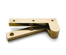 Box Hinges : Hinge, Quadrant, Brass, stayed at 95 degrees, each leaf 1 inch  (25.40mm) x 1 inch (25.40mm), Pair, #HD-638